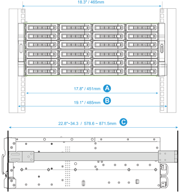 Комплект QNAP RAIL-A02-90
