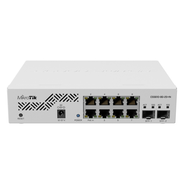 Коммутатор Ethernet MikroTik CSS610-8G-2S+IN