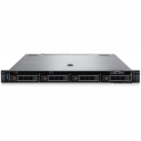 Сервер Dell PowerEdge R450, 1U, 1x Intel Xeon Gold 5318H, 128 ГБ DDR4 (4x 32 ГБ, 3200 МГц), 1x 1.6 ТБ SSD NVMe (Samsung PM1735), 1x 1.92 ТБ SSD SAS (Samsung PM1643a), RAID-контроллер H355, 1x 1400W блок питания, 3 года полной гарантии