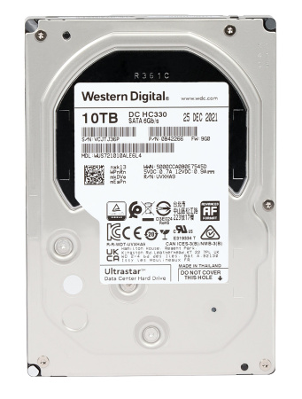 Жесткий диск Western Digital Ultrastar DC HC330 WUS721010ALE6L434, 10 ТБ, 3,5", SATA III, 7200 об/мин, 256 МБ кэш-памяти