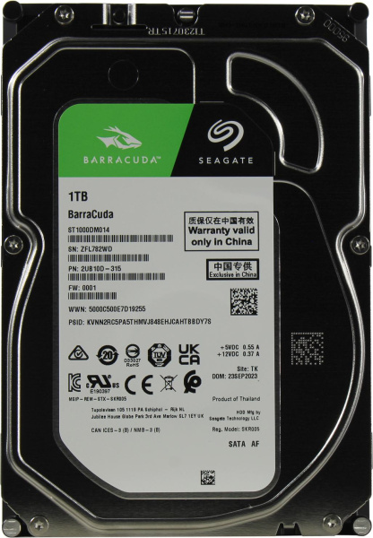 Жесткий диск 3.5" Seagate Barracuda 1 Тб ST1000DM014 SATA 6Gb/s (SATA-III) Жесткий диск 3.5" Seagate Barracuda 1 Тб ST1000DM014 SATA 6Gb/s (SATA-III)