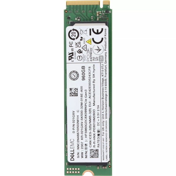 Накопитель Dell 21GXV M.2, 960GB Накопитель Dell 21GXV M.2, 960GB
