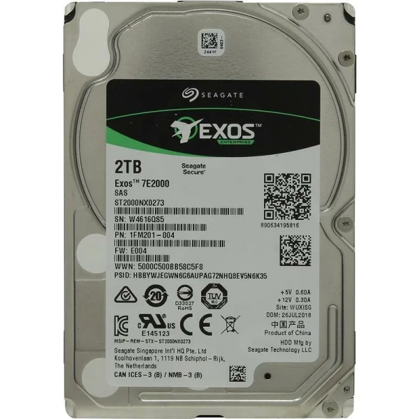 Жесткий диск Seagate ST1800MM0129, 1.8 ТБ, 2.5", SAS, 10K RPM, 12Gb/s, 256 МБ кэша, гарантия 1 год Жесткий диск Seagate ST1800MM0129, 1.8 ТБ, 2.5", SAS, 10K RPM, 12Gb/s, 256 МБ кэша, гарантия 1 год
