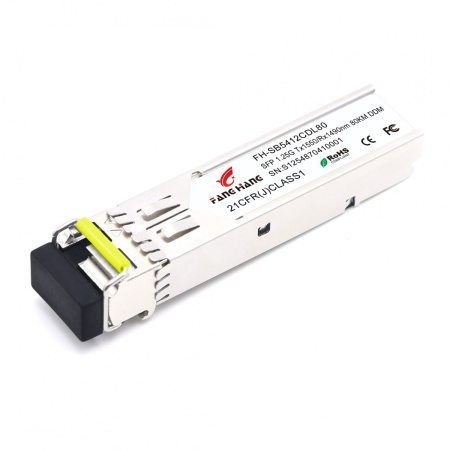 Оптический трансивер SFP WDM, 1.25G, 80 км, TX 1550 нм, RX 1490 нм, LC, DDM