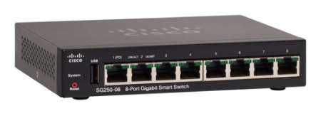 Коммутатор Cisco Small Business SG250-08-K9-EU