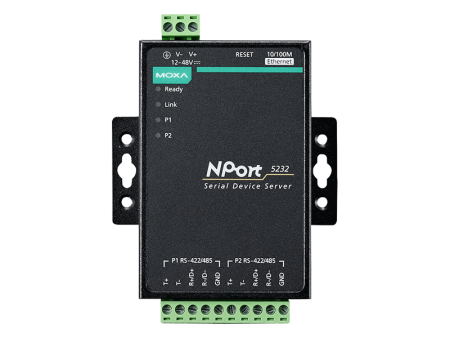 Конвертер MOXA NPort 5232I, 2 порта RS-422/485 на Ethernet, с изоляцией 2 кВ.