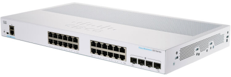 Коммутатор Cisco CBS350-24T-4G / 24x 10/100/1000BASE-T порта / 4x SFP порта / управляемый / поддержка Layer 2/3 / монтаж в стойку