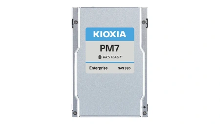 SSD накопитель KIOXIA PM7-V KPM71VUG6T40, SAS 2.5" (SFF), 6.4TB, DWPD 3, скорость случайного чтения/записи (макс. kIOPs, 4KiB, QD32) 720/355