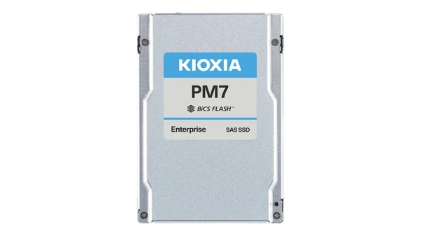 SSD накопитель KIOXIA PM7-V KPM71VUG6T40, SAS 2.5" (SFF), 6.4TB, DWPD 3, скорость случайного чтения/записи (макс. kIOPs, 4KiB, QD32) 720/355 SSD накопитель KIOXIA PM7-V KPM71VUG6T40, SAS 2.5" (SFF), 6.4TB, DWPD 3, скорость случайного чтения/записи (макс. kIOPs, 4KiB, QD32) 720/355