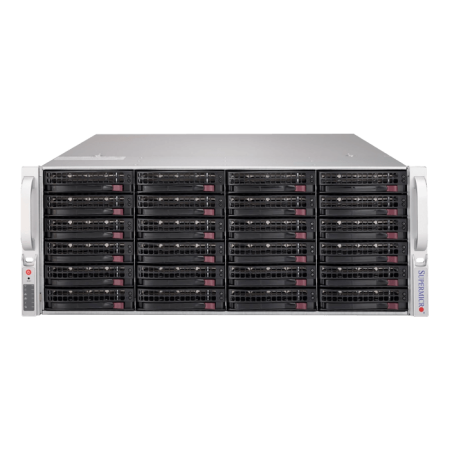 Система хранения данных Supermicro SuperStorage SSG-640P-E1CR36H (2x Intel Xeon Silver 4314 2.4GHz, 36x 16GB DDR4 2933MHz ECC, 4x WD 16TB Ultrastar DC HC550, 2x Intel SSD 960GB SATA3, Intel I350-T2, 2x PNY NVIDIA Quadro T1000, Supermicro TPM 2.0)