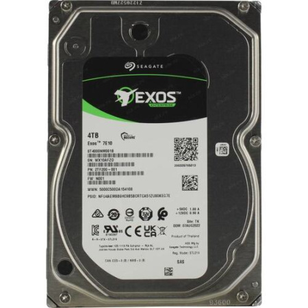 Жесткий диск Seagate Exos 7E10 ST4000NM001B, 4 ТБ, 7200 RPM, SAS, 3.5"