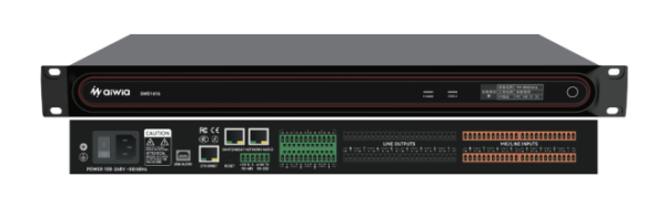 Цифровой аудиопроцессор Aiwia SWD-1616, 16×16 аналоговых входов/выходов, 16×16 Dante, DSP, AEC, AGC, ANS, USB, питание AC