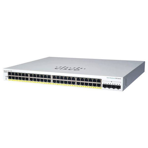 Коммутатор Cisco CBS220-48P-4G-CN, 48 портов Gigabit Ethernet, 4 порта SFP, PoE+, управляемый
