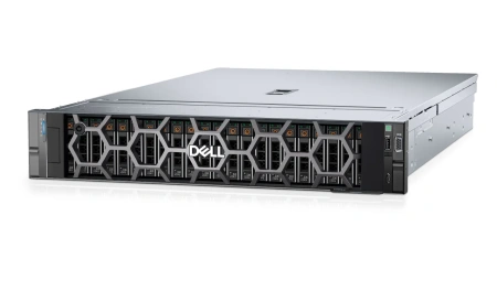 Сервер Dell PowerEdge R760 с конфигурацией: 2 процессора Intel Xeon Gold 6442Y, 2TB оперативной памяти (128GB*16), 2 SSD по 480GB, RAID-контроллер H755, два блока питания по 800W