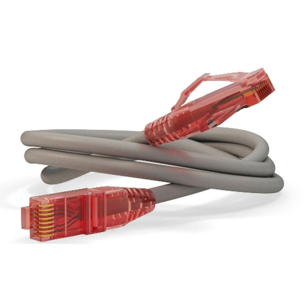Патч-корд лоя патч-панели Hyperline PC-LPM-UTP-RJ45-RJ45-C5e-2M-LSZH-GY