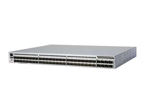 Коммутатор Brocade G720 BR-G720-24-32G-R, 56 портов, 56 активированных, 56 многомодовых модулей 64Gb/s, Web tools, Zoning, лицензия EGM, корпоративный пакет EB, двойное питание, 1U, евровилка