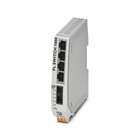 Промышленный Ethernet-коммутатор Phoenix Contact FL SWITCH 1004N-FX 1084159, 4 порта RJ45 10/100 Мбит/с, 1 порт SC многомодовый 100 Мбит/с