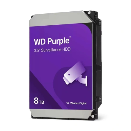 Жесткий диск Western Digital WD85PURZ 8TB, SATA III, 3.5", 7200 RPM, 256MB cache, Surveillance Purple