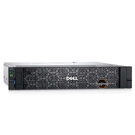 Система хранения Dell ME5012, 25Gb iSCSI, 8 портов, двойной контроллер, 4x 1.92TB SSD, 8x 12TB HDD, 4x SFP, резервные блоки питания 580W, передняя панель (Bezel), комплект направляющих