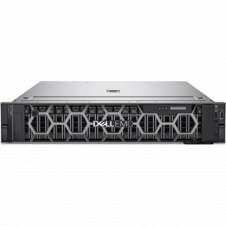 Сервер Dell PowerEdge R760 12LFF с 2x Intel Xeon Gold 6442Y, 512GB RAM, 12x 16TB SAS HDD, RAID контроллер H755, BOSS карта с 2x 480GB M.2 SSD, iDRAC9, 2x 1GbE, 2x 10GbE, 2x 1100W PSU, рельсы, 2x Bezels