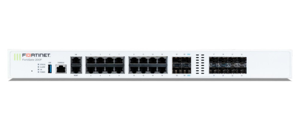 Межсетевой экран Fortinet FortiGate 200F, 4x модуля FN-TRAN-SFP+SR