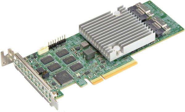 Контроллер SuperMicro AOC-S3916L-H16IR-O LSISAS3916 PCI-E4.0x8 2xSlimSASx8 SFF8654, 12 Gb/s 8GB, LP