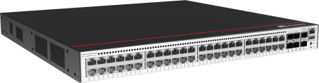 Коммутатор Huawei S5735-L48P4XE-A-V2 (48 портов 10/100/1000BASE-T, 4 порта 10GE SFP+, 2 порта 12GE для стекирования, PoE+, встроенный блок питания AC)