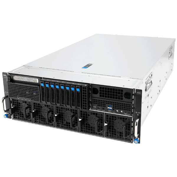 ASUS 4U ESC8000-E12 SKU1, блоки питания x 3200 Вт Процессоры: 2 x Intel Xeon 658X (6-е поколение, 24 ядра, 3.0 ГГц) Оперативная память: 16 x 64 ГБ ECC, DDR5 4800 Накопители M.2: 2 x Samsung PM9A3 M.2 22110 (Не поддерживают U.3) Накопители U.2: 6 x Samsung
