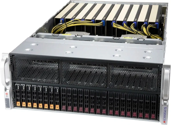 Серверная платформа Supermicro SYS-420GP-TNR, 4U, 2x LGA4189, 32x DDR4, 24x 2.5" отсека, поддержка до 10 GPU, 4 блока питания 2000W