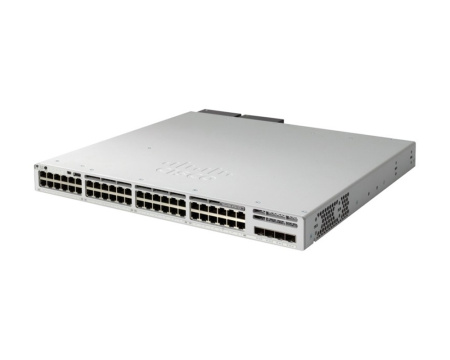 Коммутатор Cisco Catalyst C9300L-48P-4G-E, 48 PoE портов, Network Essentials, 4x1G Uplink, комплект стекирования (C9300L-STACK-KIT), 2 блока питания (PWR-C1-715WAC и PWR-C1-715WDC), кабель для стекирования STACK-T3-1M