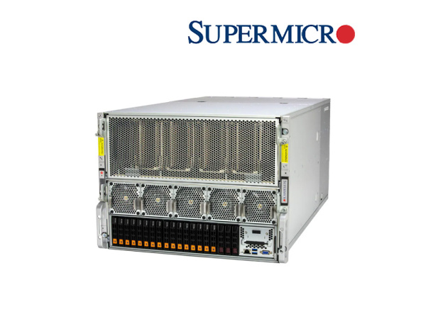 Сервер SuperServer SYS-821GE-TNHR (8 x GPU, 12 x 2.5″ NVMe U.2/U.3, no RAID) rack 8U / 2 x Intel Xeon Platinum 8468 (2.1G, 48C/96T, 16GT/s, 105M Cache, 350W, DDR5-4800) / 32 x 128GB DDR5 ECC Registered DIMM 5600MT/s (total 4TB) / 9 x 7.68TB Enterprise NVM