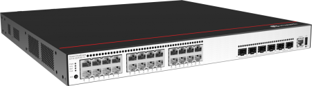 Коммутатор Huawei CloudEngine S5735-S24P4XE-V2 (24*10/100/1000BASE-T ports, 4*10GE SFP+ ports, 2*12GE stack ports, PoE+, without power module)