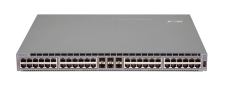 Коммутатор Arista DCS-7020TR-48-F оснащен 48 портами 100/1000 Мбит/с RJ45, 6 портами 1/10 Гбит/с SFP+
