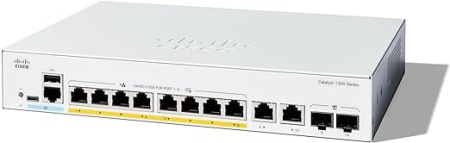 Коммутатор Cisco C1300-8T-E-2G, 8 портов, 2 порта 1G uplink