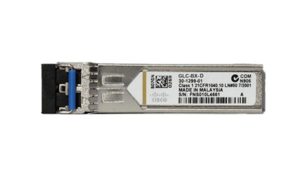 Оптический трансивер Cisco GLC-BX-D, 1000BASE-BX10-D, одномодовый, LC, 1490 нм TX / 1310 нм RX, до 10 км