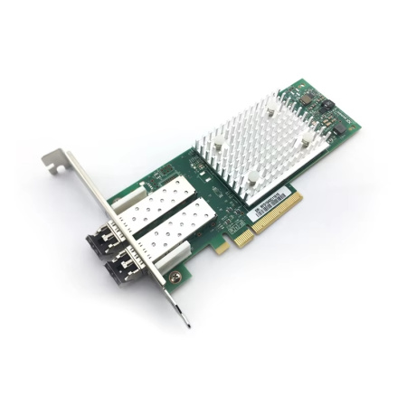 Адаптер Fibre Channel QLogic QLE2772, 32 Гбит/с, 2 порта, PCIe x8, SR LC многомодный оптический интерфейс