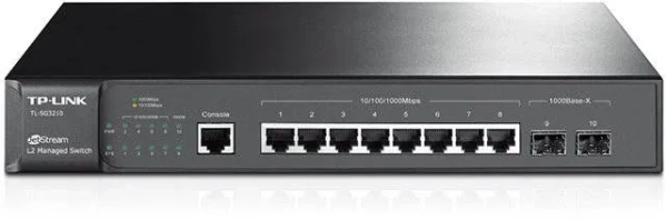Коммутатор TP-Link TL-SG3210, 8 портов 10/100/1000 Мбит/с RJ45, 2 гигабитных SFP-слота, управляемый, поддержка функций L2+