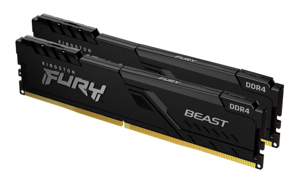 Оперативная память Kingston Fury Beast DDR4 DIMM 32Gb Kit 2*16Gb <PC4-25600> CL16 [KF432C16BBK2/32]