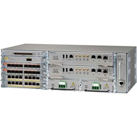 ​Маршрутизатор Cisco ASR 903, 6 слотов для интерфейсных модулей, 2 слота для резервирования RSP, 2 блока питания (AC или DC), высота 3RU