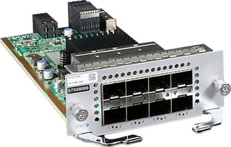 Карта расширения Huawei Interface Card S7X08000 (02312URW-002), 8 портов 10GE SFP+ или 2 порта 25GE SFP28 (только порты 1 и 2 поддерживают 25GE)