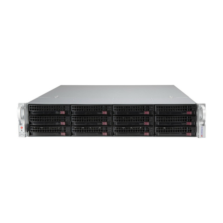 Сервер Supermicro SSG-520P-ACTR12H, 1x Xeon Silver 4316, 2x 32GB RAM Samsung, 2x 480GB SSD Intel, корзина для 2.5" дисков, контроллер с батареей и креплением (BTR-CVPM05 & MCP-240-00203-0N), 6x 10TB HDD WD Purple Pro