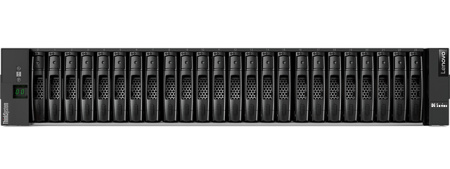 Система хранения данных Lenovo ThinkSystem DE2000H 7Y71CTO2WW, SFF Gen2, 2U, 24 слота, контроллер 8 ГБ, 12x SSD 1.92 ТБ, HIC 12Gb SAS 4 порта, 2 м MiniSAS HD, Micro-USB, кабель питания C13-C14, стойка, упаковка