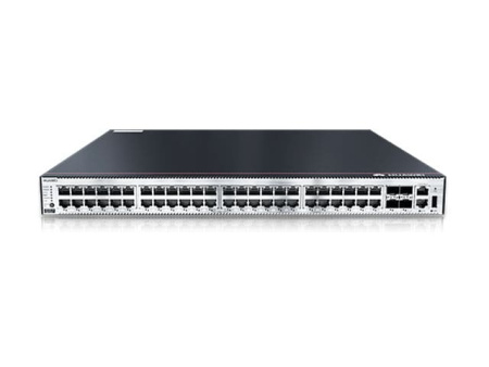 Коммутатор Huawei S5731-S24T4X, 24x 10/100/1000BASE-T портов, 4x 10GE SFP+ портов, 2x 150W AC блока питания (PAC150S12-R), базовое ПО L-MLIC-S57S, монтажный комплект MOUTEARB01 (1U, 280-450мм), 2x кабеля питания C13-C14, консольный кабель RJ45-DB9, 3 м