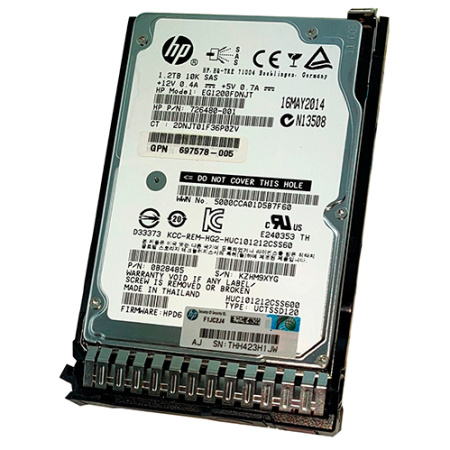 Жесткий диск HPE 1.2TB 6G SAS 10K 2.5in 718292-001