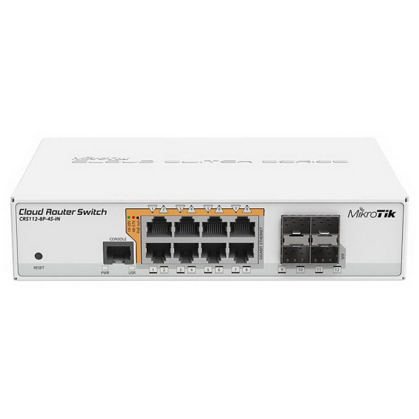 Коммутатор Ethernet MikroTik CRS112-8P-4S-IN