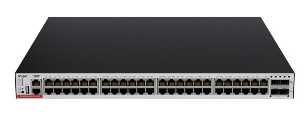 Коммутатор Ruijie RG-S5310-48GT4XS-P-E, 48x 10/100/1000BASE-T портов, 4x 1G/10G SFP+ портов, поддержка PoE+ до 1440W, 2 слота для модульных блоков питания