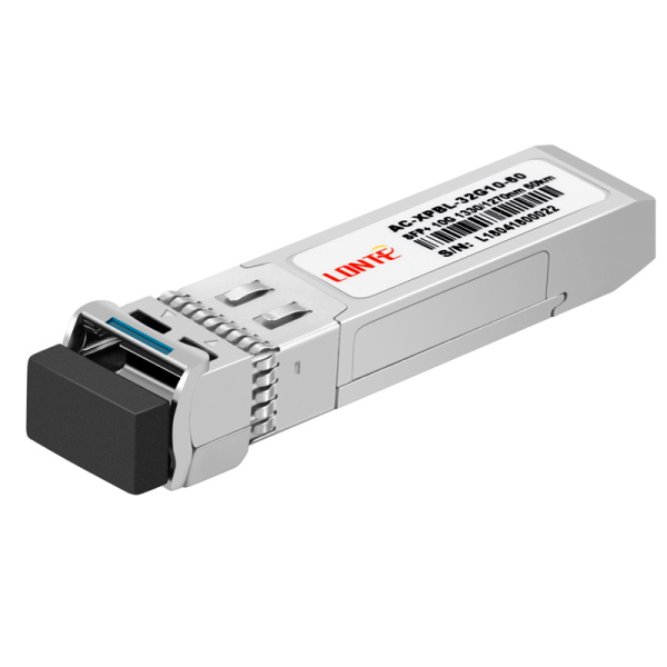 10GBASE-BX BiDi SFP+ (промышленного исполнения): 1330 нм (TX) / 1270 нм (RX), дальность 10 км, разъем Simplex LC/UPC, для одномодового волокна (SMF)