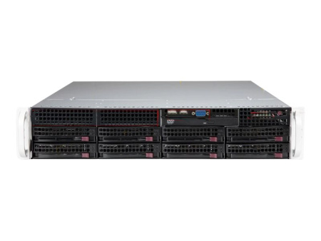 Сервер Supermicro SYS-620P-TR (2U) / 2x Intel Xeon Gold 5318N (24 ядра, 2.1GHz) / 8x 32GB Samsung DDR4-3200 ECC RDIMM / 2x SSD Samsung 980 Pro 1TB PCIe 4.0 NVMe / 4x SSD Crucial MX500 2TB SATA / RAID-контроллер Intel VROC / 2x 1000W Platinum PSU / система