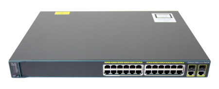 Коммутатор Cisco Catalyst WS-C2960R+24PC-L, 24 порта 10/100/1000BASE-T, PoE+, 2 порта SFP