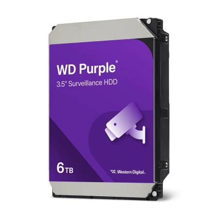 Жесткий диск WD64PURZ 6TB, SATA III, 3.5", 5400 RPM, 256MB cache, Surveillance Purple